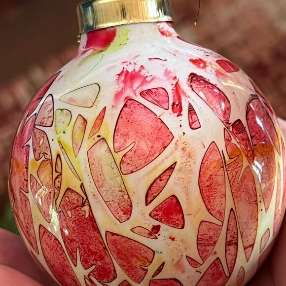 HANDCRAFTED Hand-Painted Porcelain Ornament (Set of 3) - Picture 2 of 6